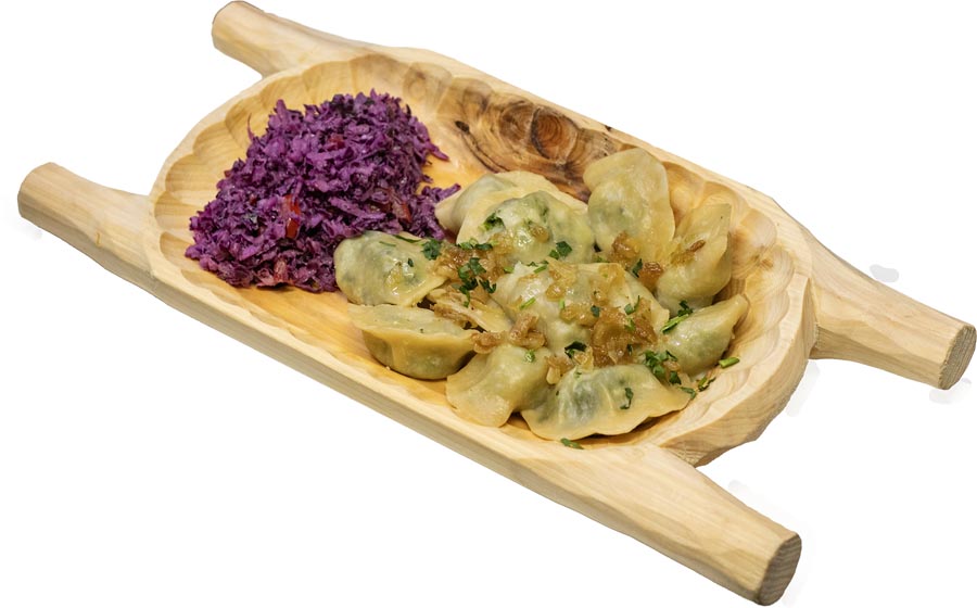 Pierogi ze szpinakiem i fetą